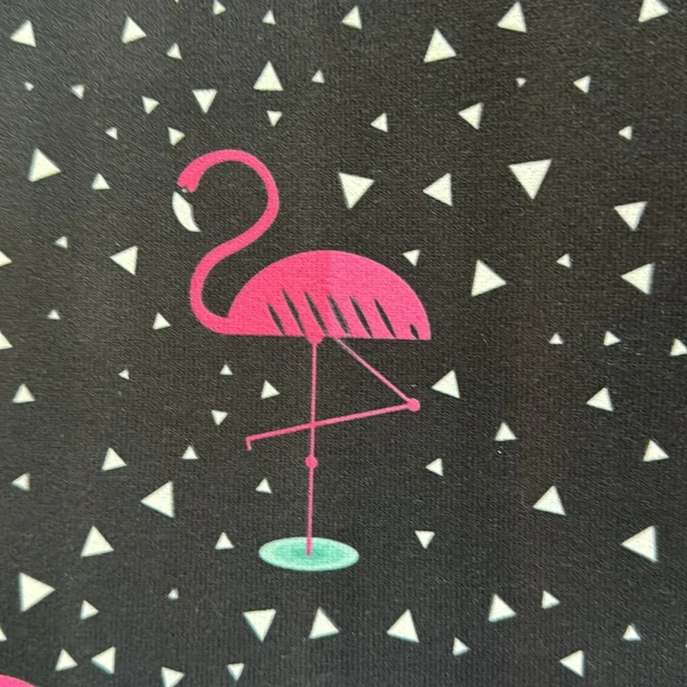 Pink Flamingo Mat Door Patio Rubber Pink Black New